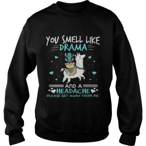 You smell like drama and a headache llama t shirt 3