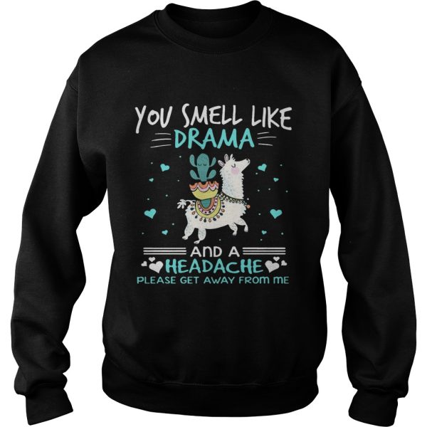 You smell like drama and a headache llama t-shirt