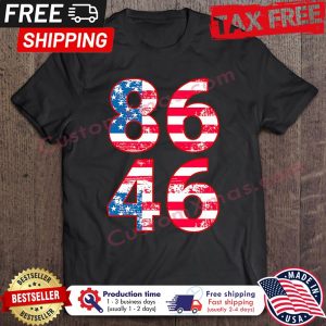 86 46 Anti Biden Pro Trump American Flag sweater 2