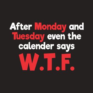 After Monday and Tuesday calender says WTF - T-shirt 1 After Monday and Tuesday calender says WTF T shirt 2