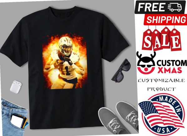 Alvin Kamara Fire Art Football Inspired Shirt