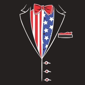 American flag Tuxedo T shirt 2