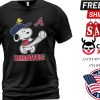 Atlanta Braves Snoopy Woodstock play Baseball Shirt