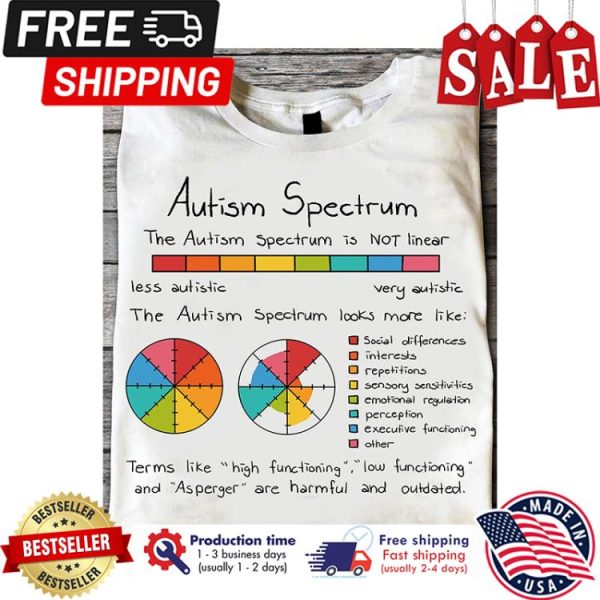 Autism Spectrum the autism spectrum is not linear term like high functioning low functioning and asperger are harmful and outdated shirt