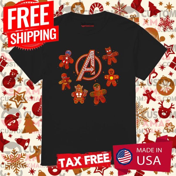 Avengers Christmas Marvel Gingerbread Cookie Shirt