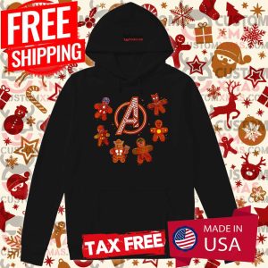 Avengers Christmas Marvel Gingerbread Cookie Shirt 2