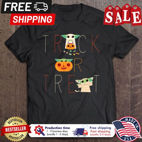 Baby Yoda trick or treat halloween shirt