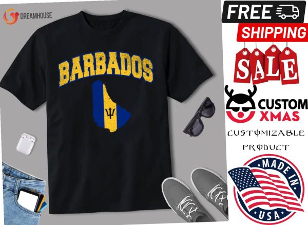 Barbados Flag Map Shirt