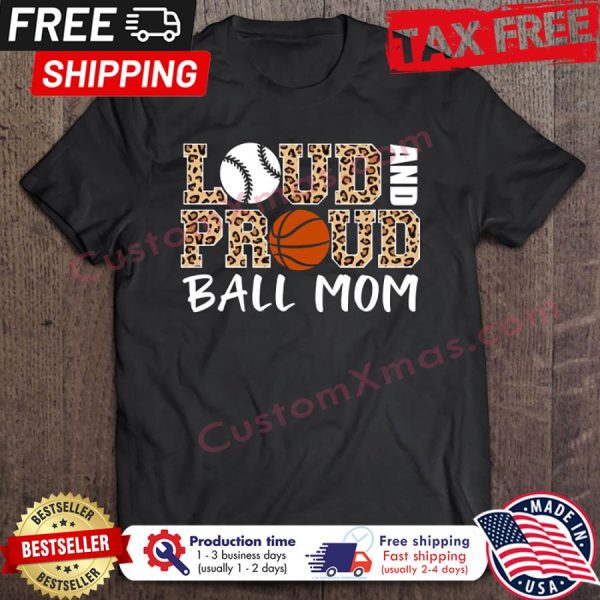 Baseball Leopard Loud And Pround Basketball Ball Mom hoodie