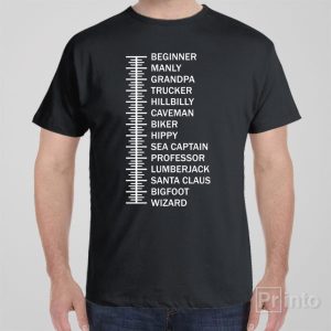 Beard length chart T shirt 1