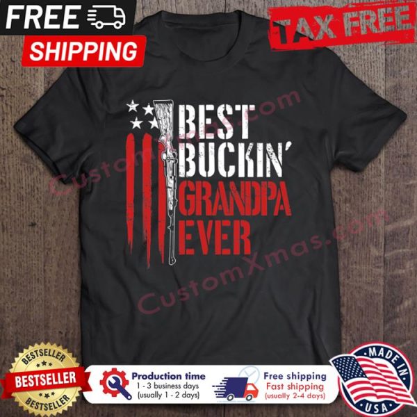 Best Buckin Grandpa Ever American Flag Vintage shirt