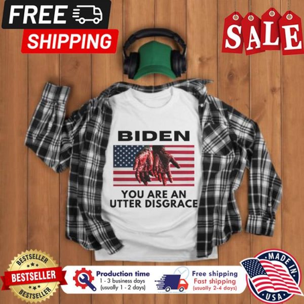 Biden has blood in his hands you are an utter disgrace american flag shirt