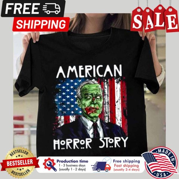 Biden zombie american horror story american flag shirt