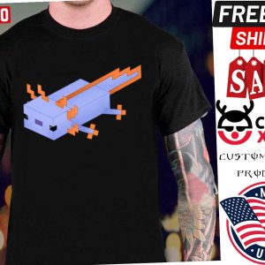 Blue Minecraft Axolotl Shirt 1