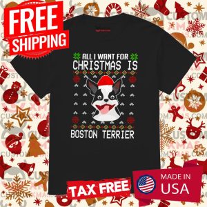Boston Terrier Mens Christmas Shirts Ugly Christmas Shirt 1