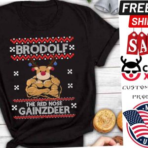 Brodolf The Red Nose Gainzdeer Christmas Holiday Shirt 1