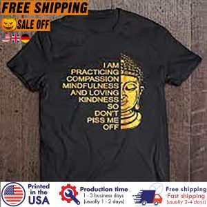 Buddha I Am Practising Compassion Mindfulness And Loving Kindness So Dont Piss Me Off Shirt 2
