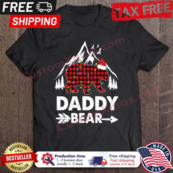 Buffalo Plaid Daddy Bear Christmas shirt