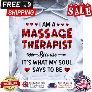 Buffalo plaid I am a massage therapist because its what my soul says to be shirt