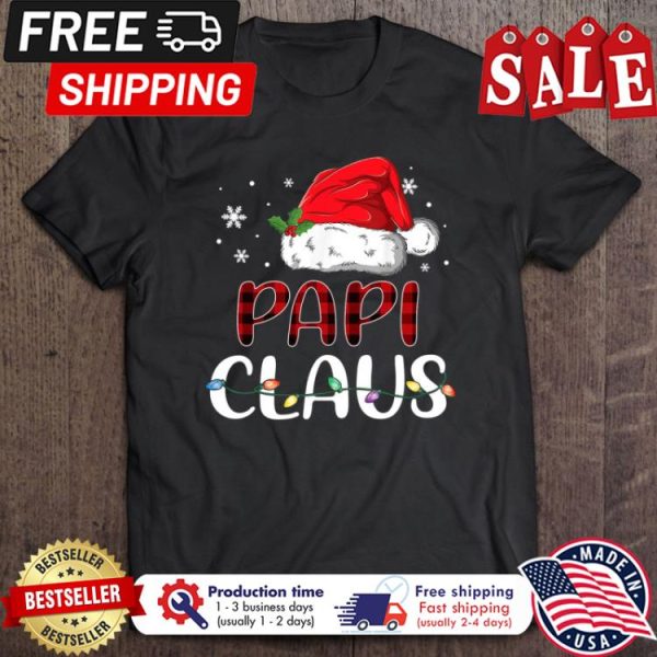 Buffalo plaid Papi claus christmas shirt