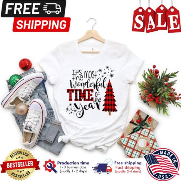 Buffalo plaid its the most the wonderful time of the year christmas shirt