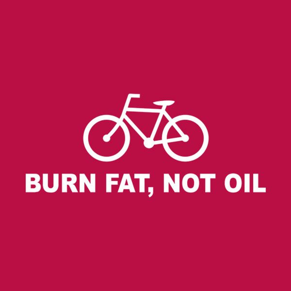 Burn fat, not oil – cycling T-shirt