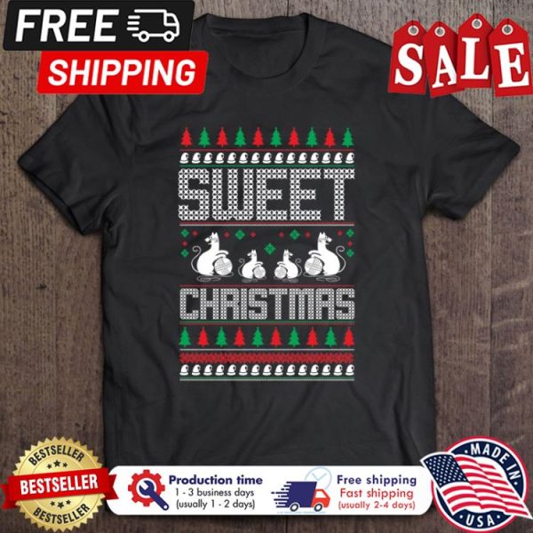 Cat lover sweet christmas ugly xmas shirt