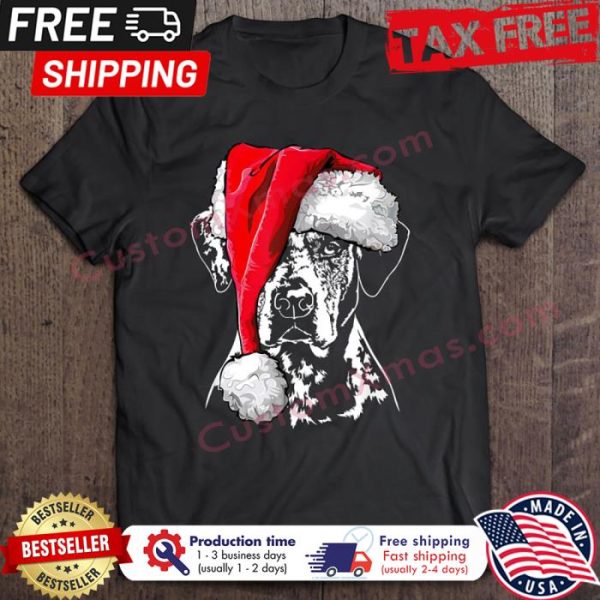 Catahoula Leopard Dog Santa Christmas shirt