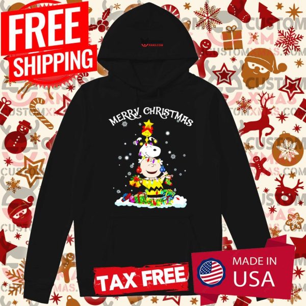 Charlie Brown And Snoopy Snowman Christmas Shirt