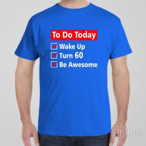 Checklist 60th Birthday T shirt 1
