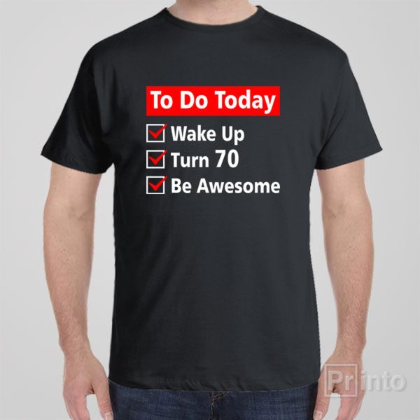 Checklist 70th Birthday – T-shirt