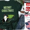 Christmas Cat Tuxedo Xmas Tree Funny Kitty Meowy Shirt