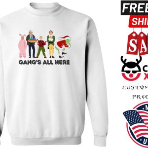 Christmas Movie Watching Gangs All Here Grinch Elf Clark Griswold shirt 1