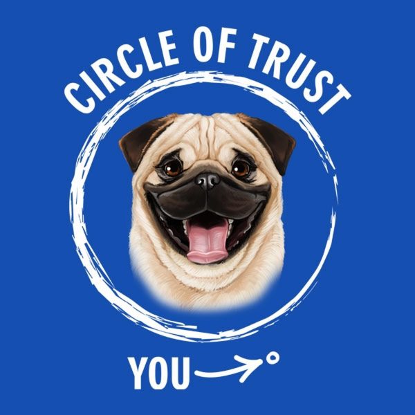 Circle of trust (Pug) – T-shirt