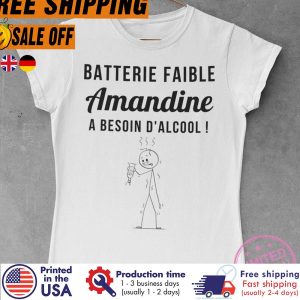 DELIT Batterie Faible Coco A Besoin Dalcool Shirt 1