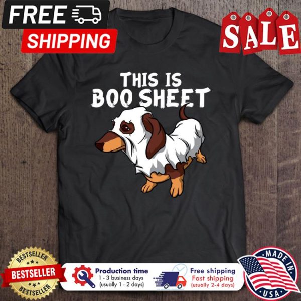 Dachshund Ghost This Is Boo Sheet halloween shirt