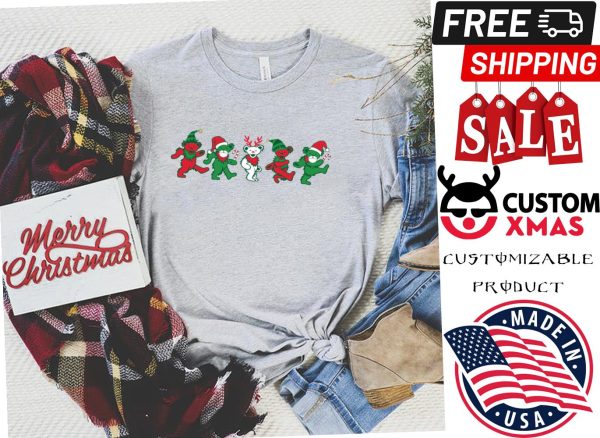 Dancing Bear Grateful Dead Christmas Shirt