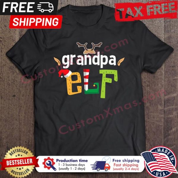 Deer grandpa ELF christmas shirt