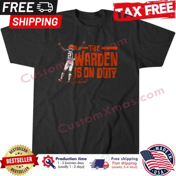 Denzel Ward the warden is on duty signature shirt