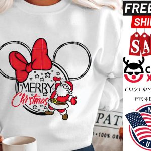Disney Minnie Christmas 2021 Santa Merry Christmas shirt 1