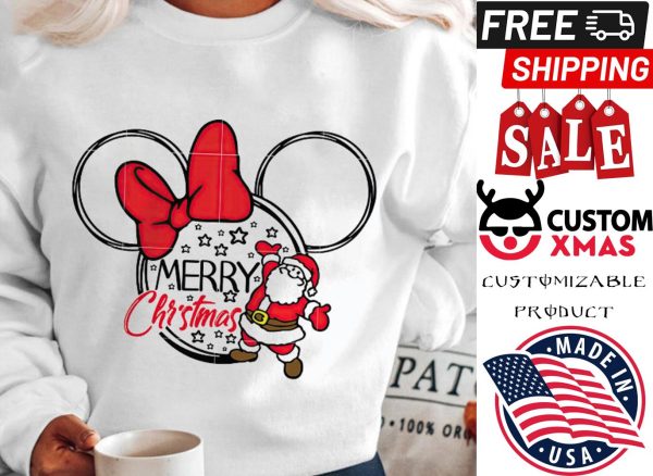 Disney Minnie Christmas 2021 Santa Merry Christmas shirt