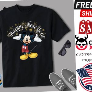 Disney New Years Mickey Mouse Happy New Year Portrait Shirt 1