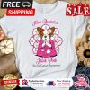 Dog meditate think positive think pink breast cancer awareness shirt