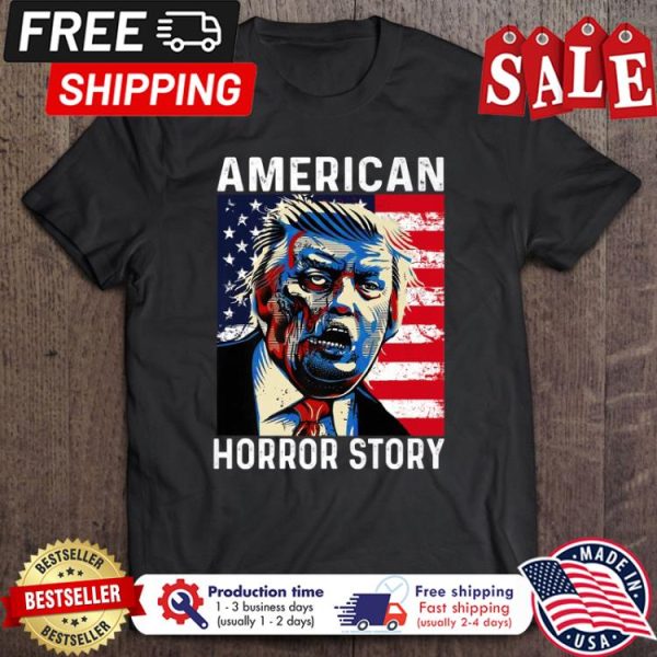 Donald Trump zombie american horror story american flag shirt