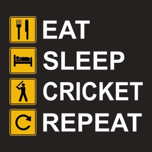Eat Sleep Cricket Repeat T shirt 2