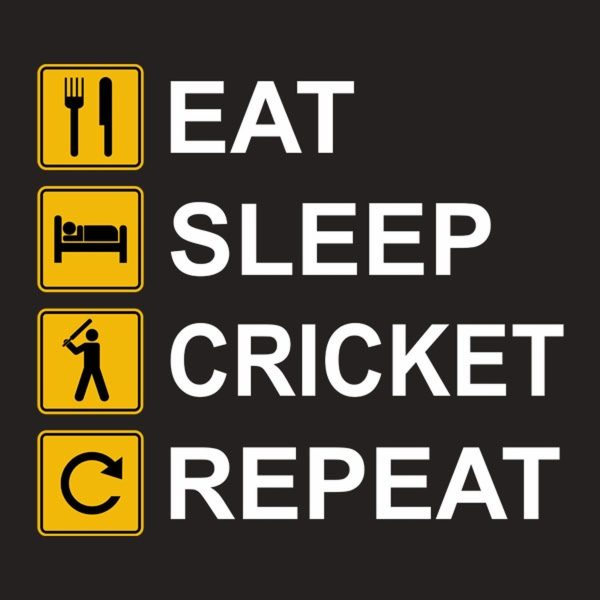 Eat Sleep Cricket Repeat – T-shirt