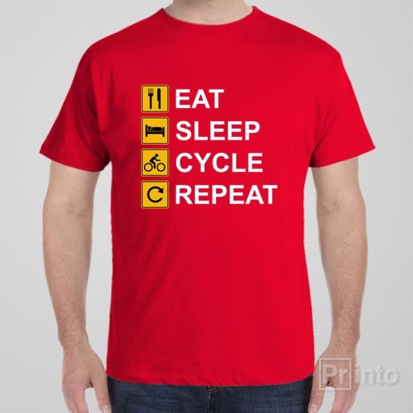 Eat Sleep Cycle Repeat – T-shirt