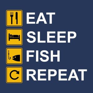 Eat Sleep Fish Repeat T shirt 2