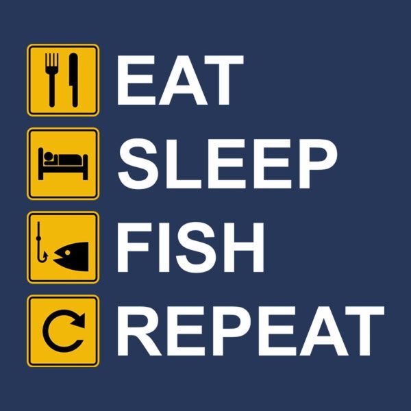 Eat Sleep Fish Repeat – T-shirt