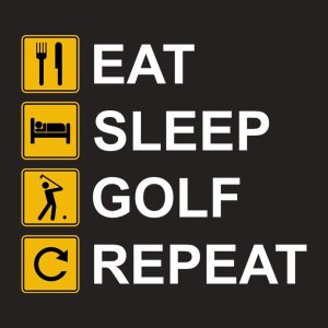 Eat Sleep Golf Repeat T shirt 2